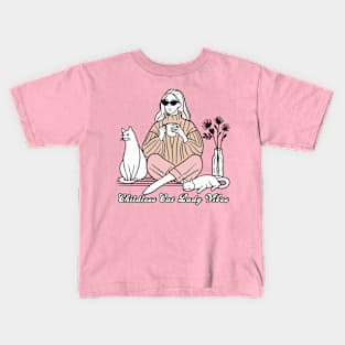 Childless Cat Lady Vibes Kids T-Shirt
